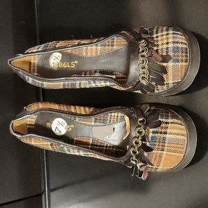 Rebels Brown Plaid Shoes